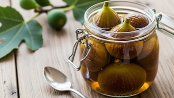 Receta de higos en almíbar,